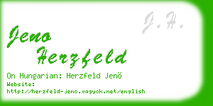 jeno herzfeld business card